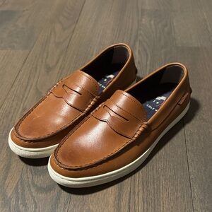 Cole Haan Men’s Brown Leather Penny Slip-On Loafers